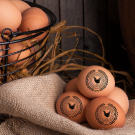 Personalisierter Vintager Hennname Ei Liebe Rubb Gummistempel