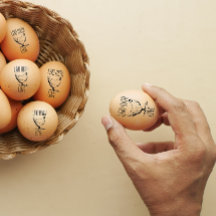 Personalisierter Vintager Hennname Eier Liebe