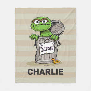 Personalisierter Vintager Oscar der Grouch Scram Fleecedecke