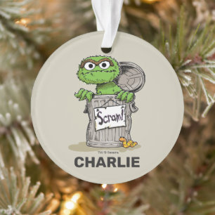 Personalisierter Vintager Oscar der Grouch Scram Ornament