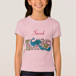 Personalisierter Vintager Pfau T-Shirt