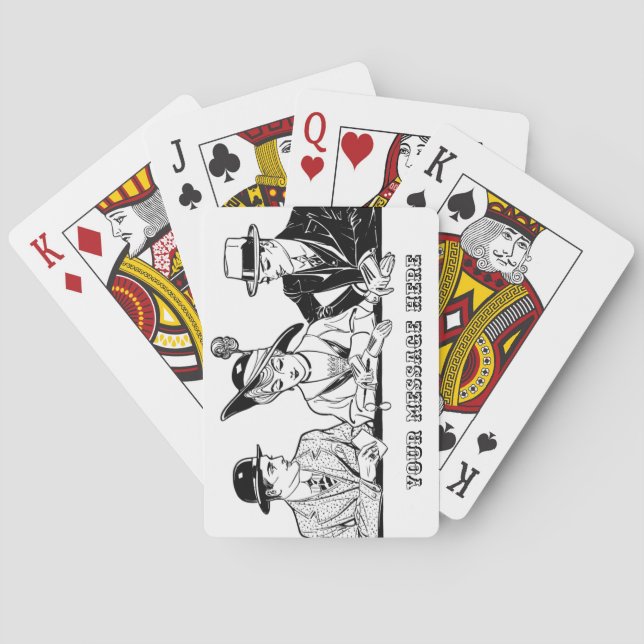 Personalisierter Vintager Polyamorythmus Spielkarten (Rückseite)