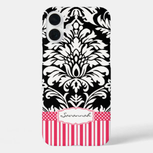 Personalisierter Vintager rosa Damast-Liebe-Vogel title_seo2