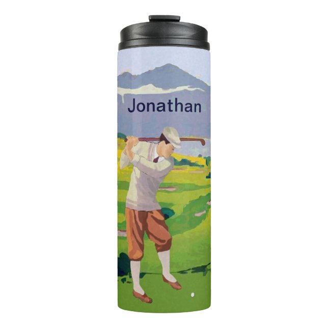 Personalisierter Vintager Stil Thermosbecher (Vorderseite)