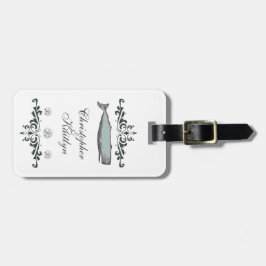 Personalisierter Vintager Strandwal Hochzeitstag Gepäckanhänger