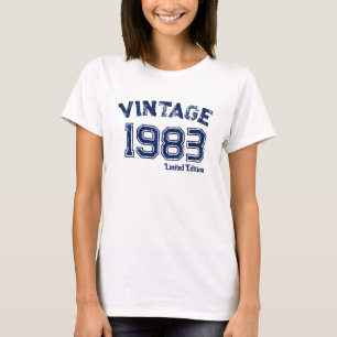 Personalisierter Vintager T - Shirt 1983 in limiti