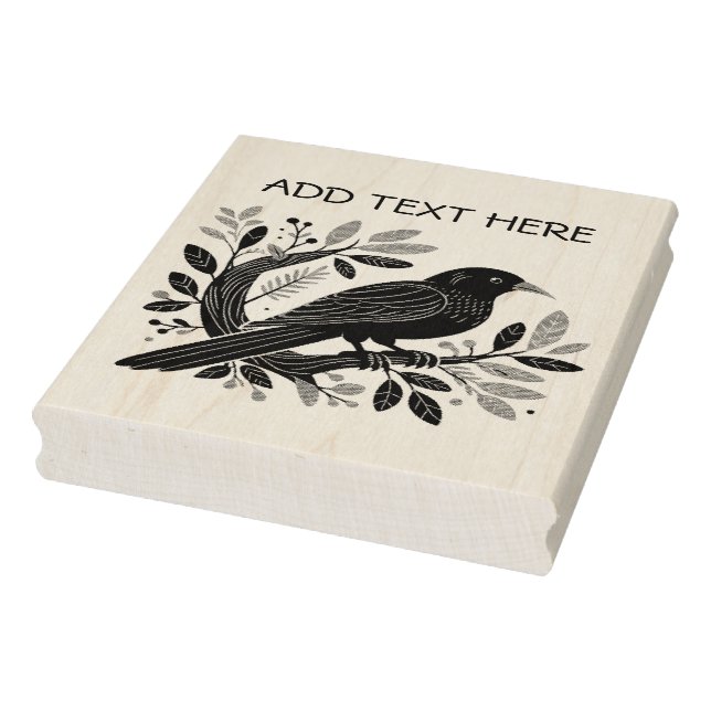 Personalisierter Vogel - Briefmarke der Holzkunst Gummistempel (Stempel)