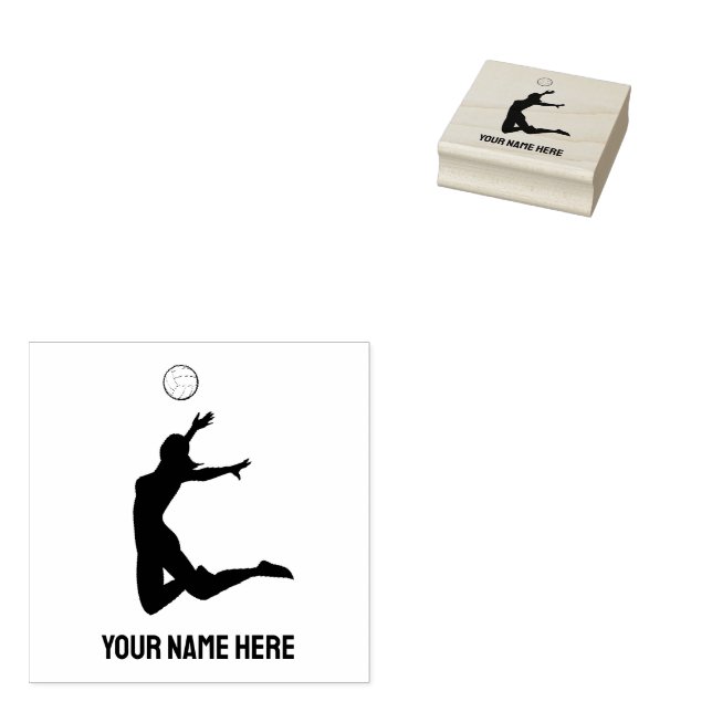 Personalisierter Volleyball Gummistempel (Stempel)