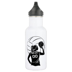 Personalisierter Volleyball-Individuelle Name, Num Edelstahlflasche