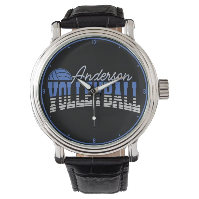 Personalisierter Volleyball Spieler ADD NAME Team  Armbanduhr (Vorderseite)