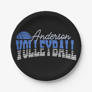 Personalisierter Volleyball Spieler ADD NAME Team  Pappteller