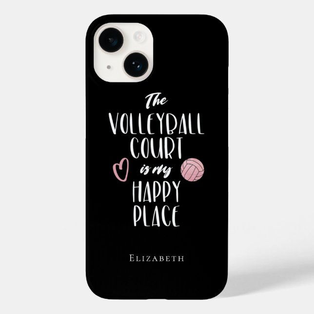 personalisierter Volleyballplatz Case-Mate iPhone 14 Hülle (Rückseite)