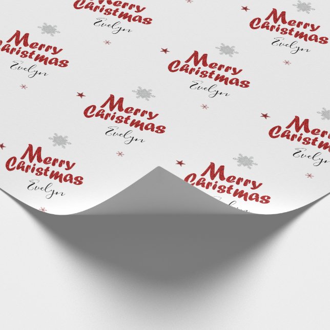 Personalisierter Vorname Geschenkpapier (Ecke)