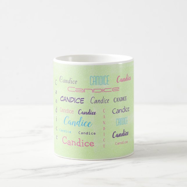 Personalisierter Vorname Monogramm-Schrift Kaffeetasse (Mittel)