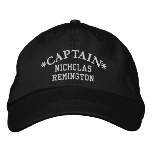PERSONALISIERTER Vorname SCHWARZ-WEISS Bestickte Baseballkappe