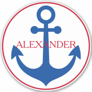 Personalisierter Vornehmer Anker Aufkleber