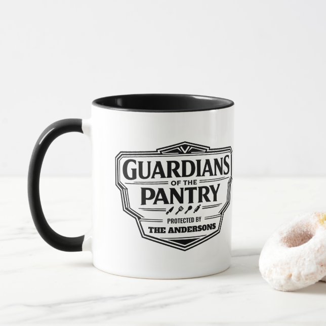 Personalisierter Wächter der Vorratskammer Tasse (Mit Donut)