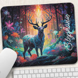 Personalisierter Waldwirbel Mousepad<br><div class="desc">Mit diesem personalisierten Mauspad mit einem majestätischen Reh, das mit wirbelnden Regenbogenfarben geschmückt ist, bringt Sie eine Touch Zauber in Ihren Arbeitsbereich. Set in einem verzauberten Wald. Das lebendige Design und die mystische Atmosphäre schaffen eine faszinierende Szene, die Kreativität und Wunder inspiriere. Machen Sie es wirklich Ihren, indem Sie Ihren...</div>