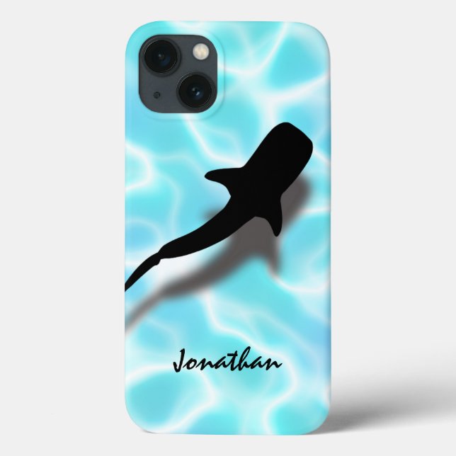 Personalisierter Walhai mit Schatten tropischen St Case-Mate iPhone Hülle (Rückseite)