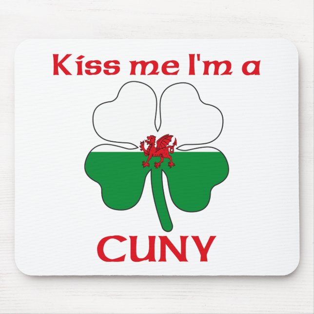 Personalisierter Waliser küssen mich, den ich Cuny Mousepad (Vorne)