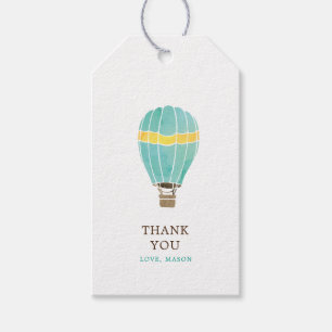 Personalisierter Wasserfarbe Heißluftballon Danke Geschenkanhänger