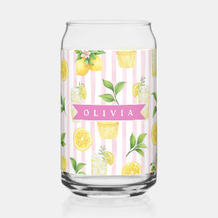 Personalisierter Wasserfarbe-Limonaden-Cupcake-Str Dosenglas