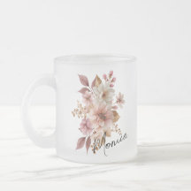 Personalisierter Wasserfarben-Blumenbecher