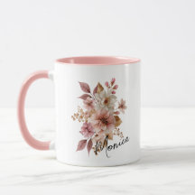 Personalisierter Wasserfarben-Blumenbecher