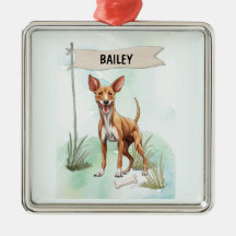 Personalisierter Wasserfarben-Hund Pharaoh Hound