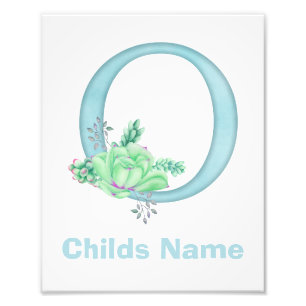 Personalisierter Wasserfarben-Letter O-Fotoabdruck Fotodruck