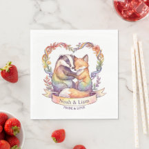 Personalisierter Wasserfarben-Regenbogenfuchs und