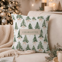 Personalisierter Wasserfarben-Weihnachtsbaum-Name
