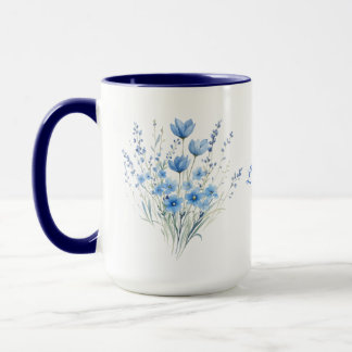Personalisierter Wasserfarben-Wildblumenstrauß-Bec Tasse