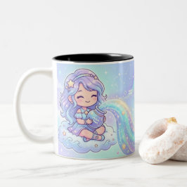 Personalisierter Wassermann-Sternzeichen-Fotomug Zweifarbige Tasse