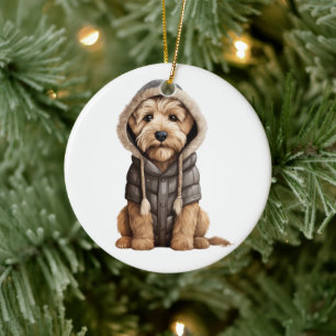 Personalisierter, weich überzogener Rattenhund Keramik Ornament