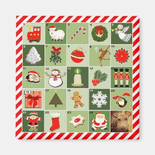 personalisierter Weihnachts-Adventskalender Magnet