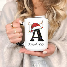 Personalisierter Weihnachts-Alphabet-Becher für Ki