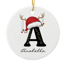 Personalisierter Weihnachts-Alphabet-Schmuck als G