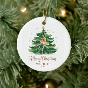 Personalisierter Weihnachts-Ballett-Ballerina-Tänz Keramik Ornament