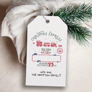 Personalisierter Weihnachts-Express-Zug Santa Geschenkanhänger