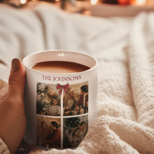 Personalisierter Weihnachts-Familienfoto-Collage-B Kaffeetasse