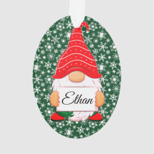 personalisierter Weihnachts-Gnom Ornament