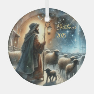Personalisierter Weihnachts-Hirte Ornament Aus Glas