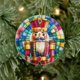 Personalisierter Weihnachts-Nussknacker aus Buntgl Keramik Ornament