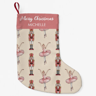 Personalisierter Weihnachts-Nussknacker & Ballerin Kleiner Weihnachtsstrumpf