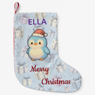 Personalisierter Weihnachts-Pinguin in Pastell-Pix Kleiner Weihnachtsstrumpf