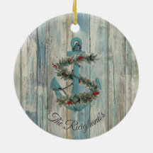 Personalisierter Weihnachtsanker Keramik Ornament
