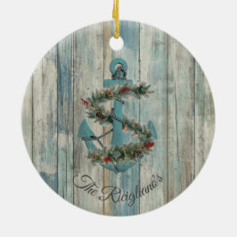 Personalisierter Weihnachtsanker Keramik Ornament