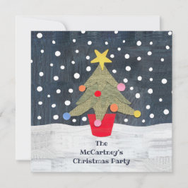 Personalisierter Weihnachtsbaum - Einladung