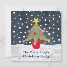 Personalisierter Weihnachtsbaum - Einladung